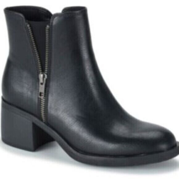 NEW Baretraps Avery Black Ankle Bootie Boots 9 Side Zipper - Picture 1 of 10